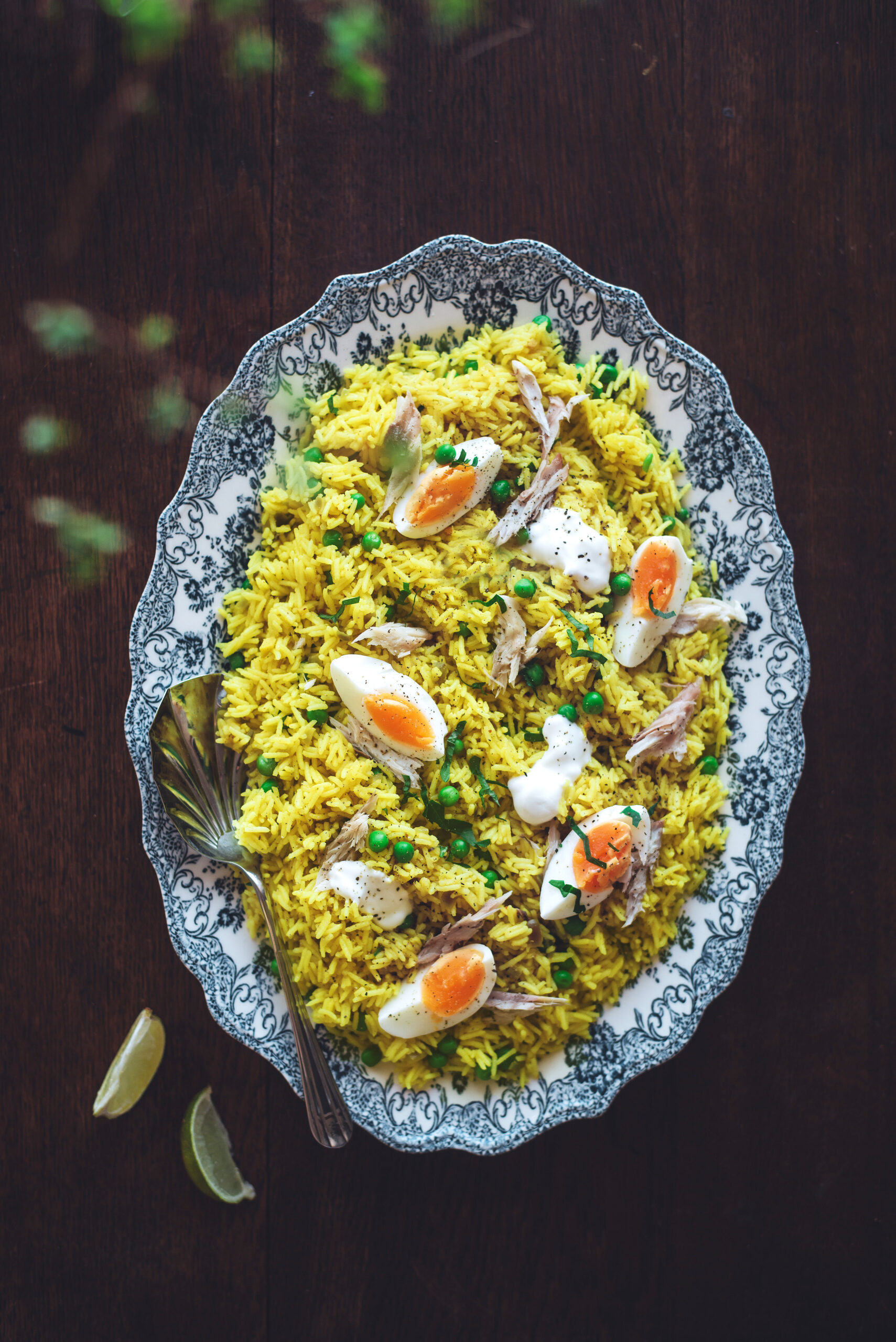 kedgeree su rūkyta skumbre